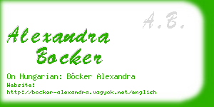 alexandra bocker business card