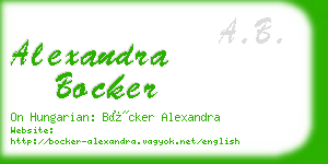 alexandra bocker business card